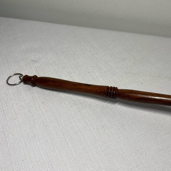 Vintage brass and wood candle snuffer - use or shelf decor - Picture 3 of 5